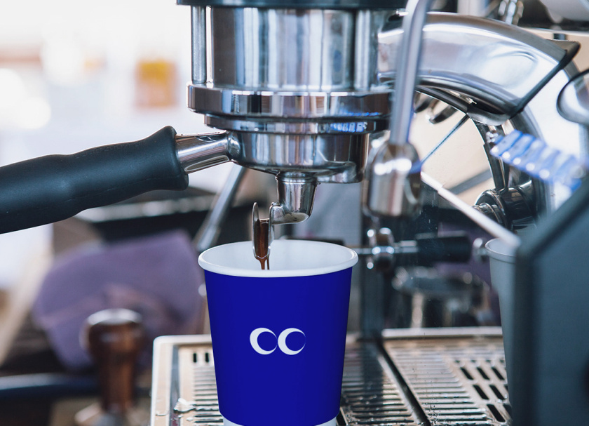 NMA CAFE 咖啡包裝設計“單色幾何元素”風格