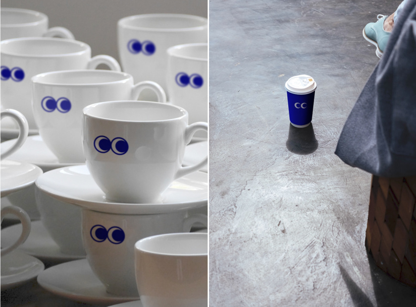 NMA CAFE 咖啡包裝設計“單色幾何元素”風格