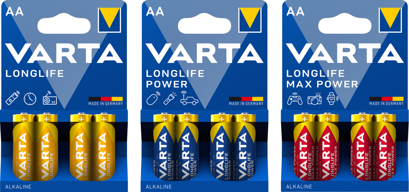 VVARTA 瓦爾塔家用電池更新品牌形象——logo和包裝設(shè)計(jì)高度統(tǒng)一