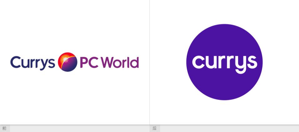 Currys數碼電子科技產品和服務全渠道零售商品牌logo設計vi設計“3D圓形圖形”