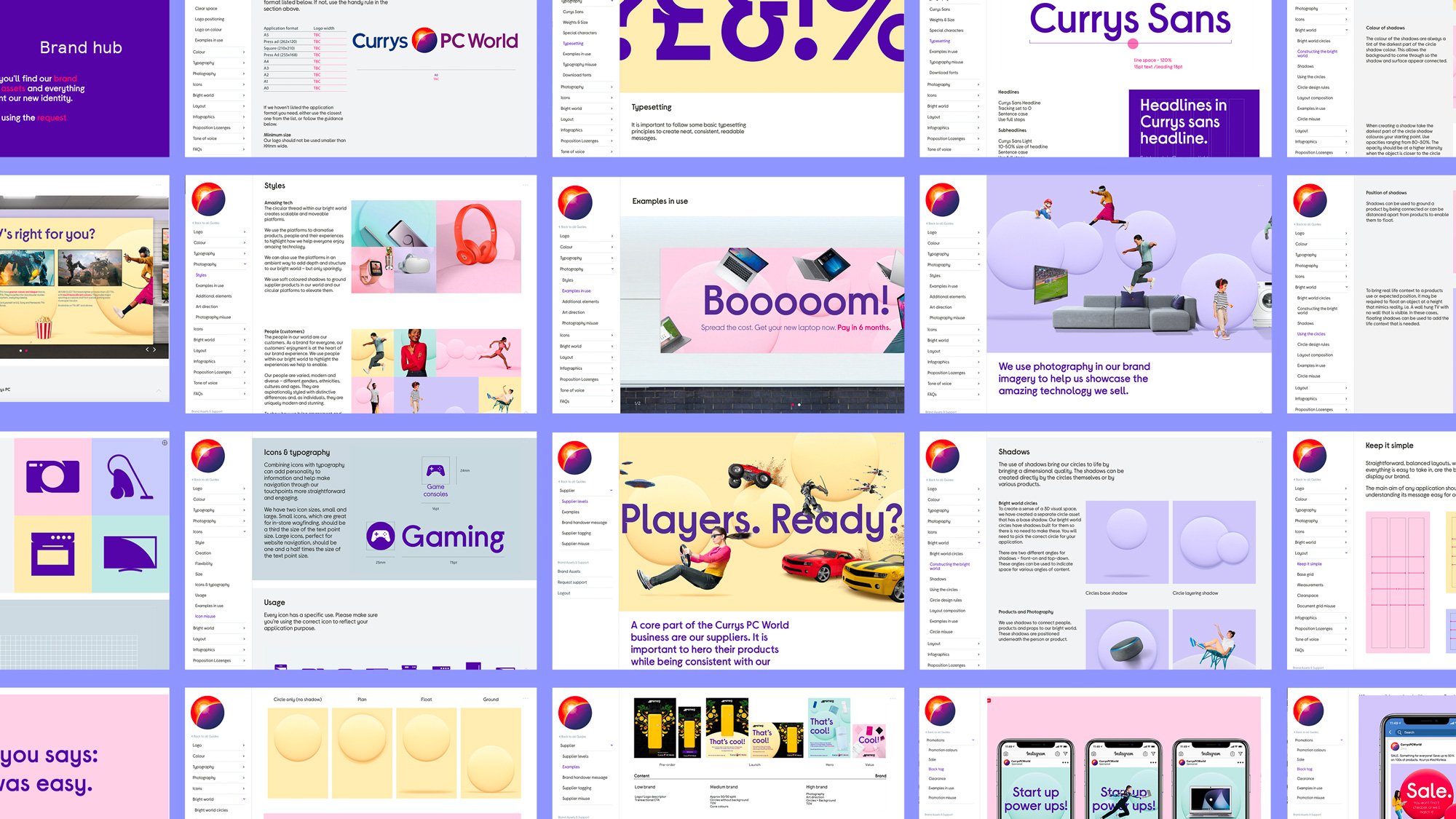 Currys數碼電子科技產品和服務全渠道零售商品牌logo設計vi設計“3D圓形圖形”-Currys數碼電子科技產品和服務全渠道零售商品牌logo設計vi設計“3D圓形圖形”-vi準則手冊