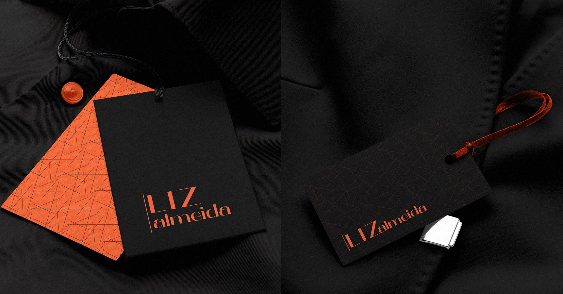 個性與時尚的Liz Almeida服裝品牌vi設(shè)計,以“雜亂而有序排列的線元素為輔助識別 個性與時尚的Liz Almeida服裝品牌vi設(shè)計,以“雜亂而有序排列的線元素為輔助識別