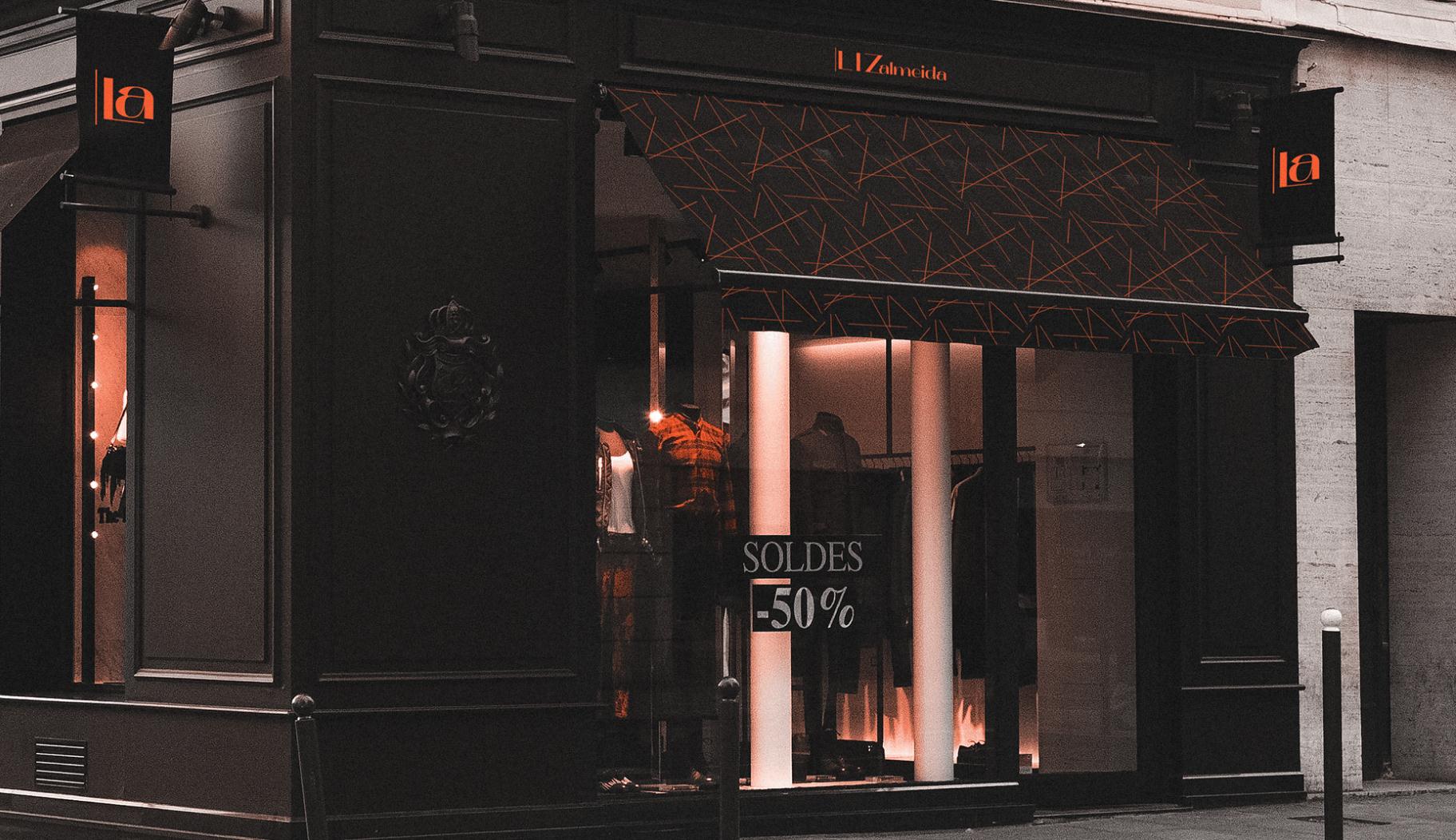 個性與時尚的Liz Almeida服裝品牌vi設(shè)計店鋪設(shè)計,以“雜亂而有序排列的線元素為輔助識別 個性與時尚的Liz Almeida服裝品牌vi設(shè)計店鋪設(shè)計,以“雜亂而有序排列的線元素為輔助識別