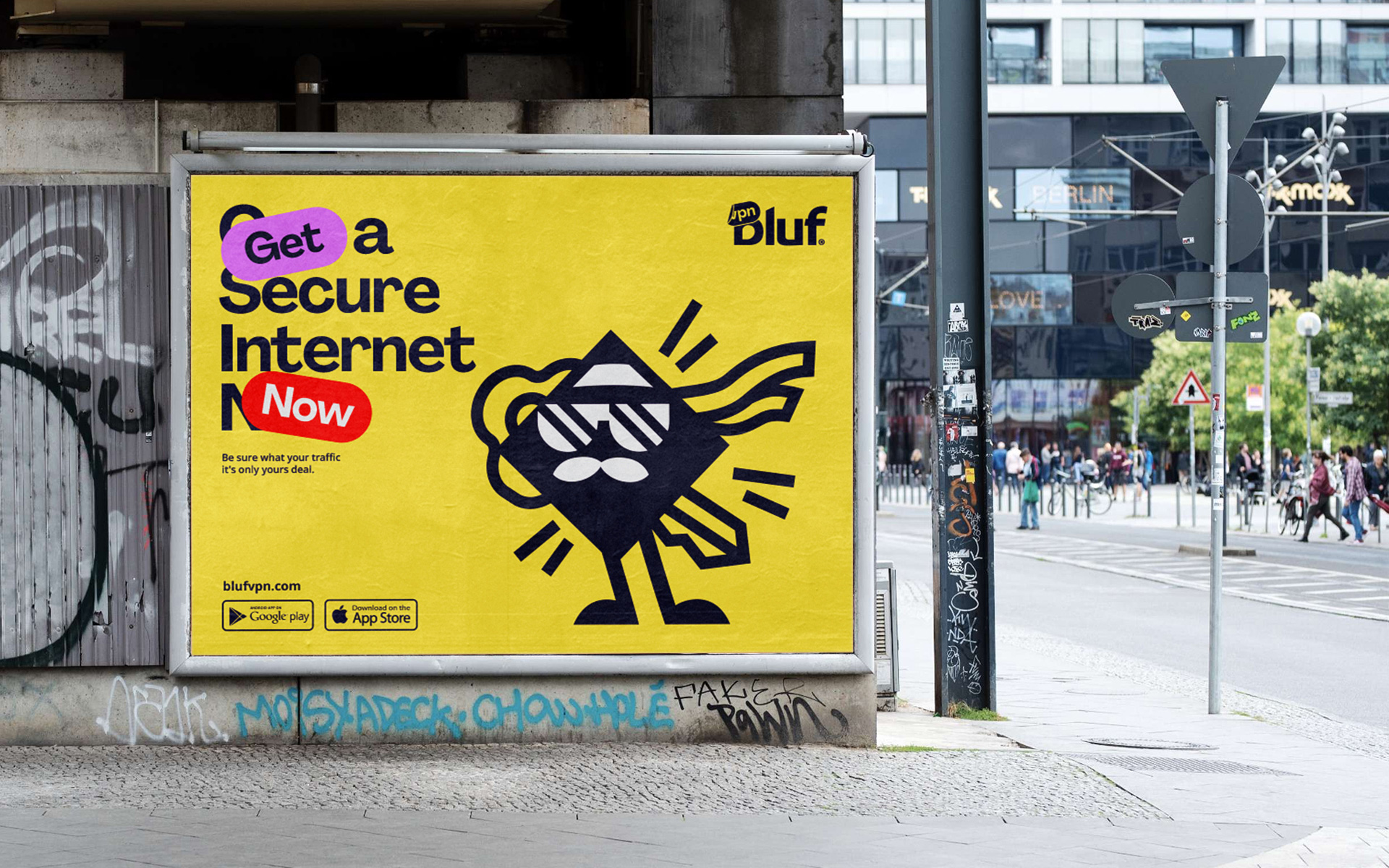 Bluf翻墻與隱私保護VPN軟件品牌設計ip卡通-VI 應用程序設計