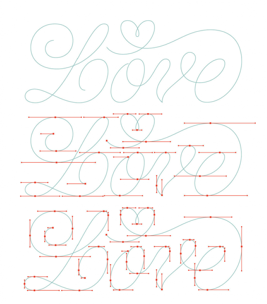 如何在 Illustrator 中使用矢量點追蹤字母的示例