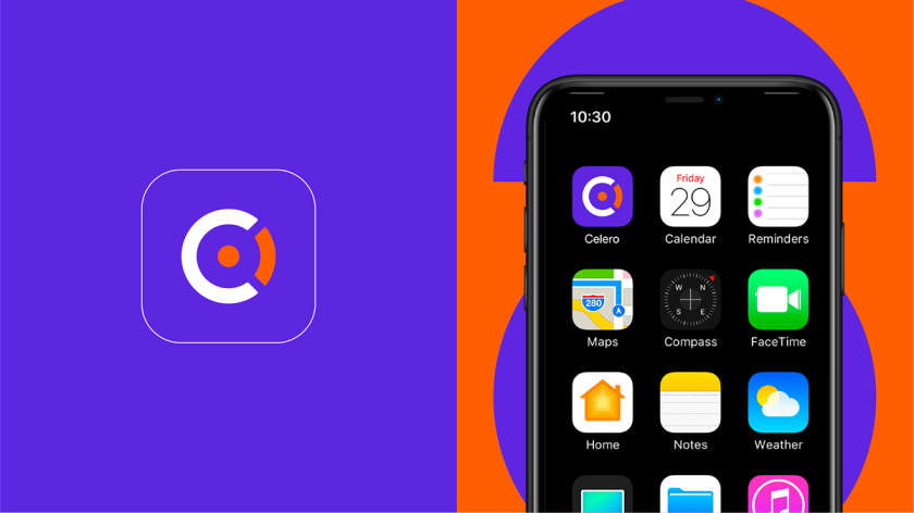Celero 互聯(lián)網(wǎng)紫色和橙色電信品牌設(shè)計(jì)-logo設(shè)計(jì)vi形象設(shè)計(jì)