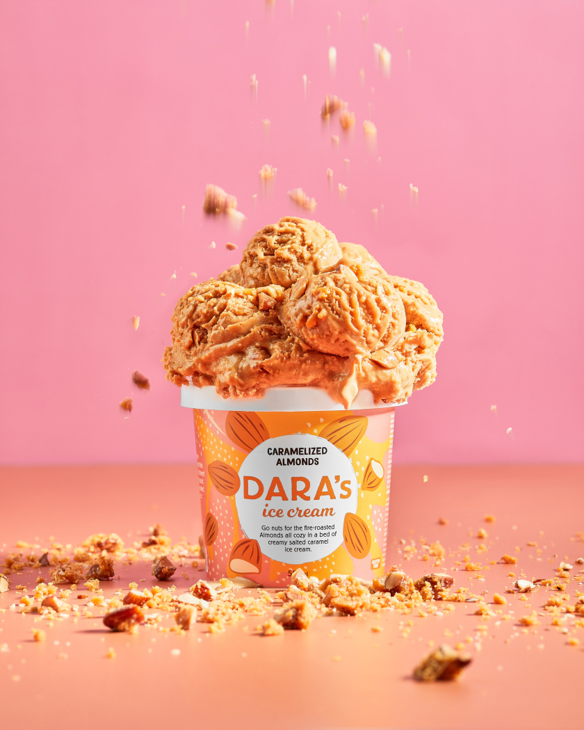 Dara全天然手工冰淇淋包裝設計“鮮艷飽滿的插畫”