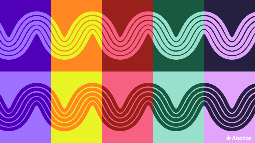 Anchor播客應用程序音波logo設計