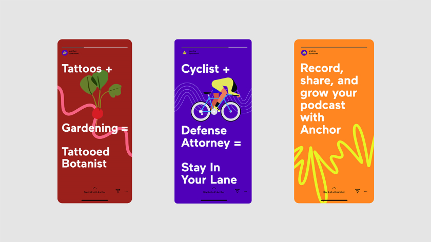 Anchor播客應用程序音波logo設計