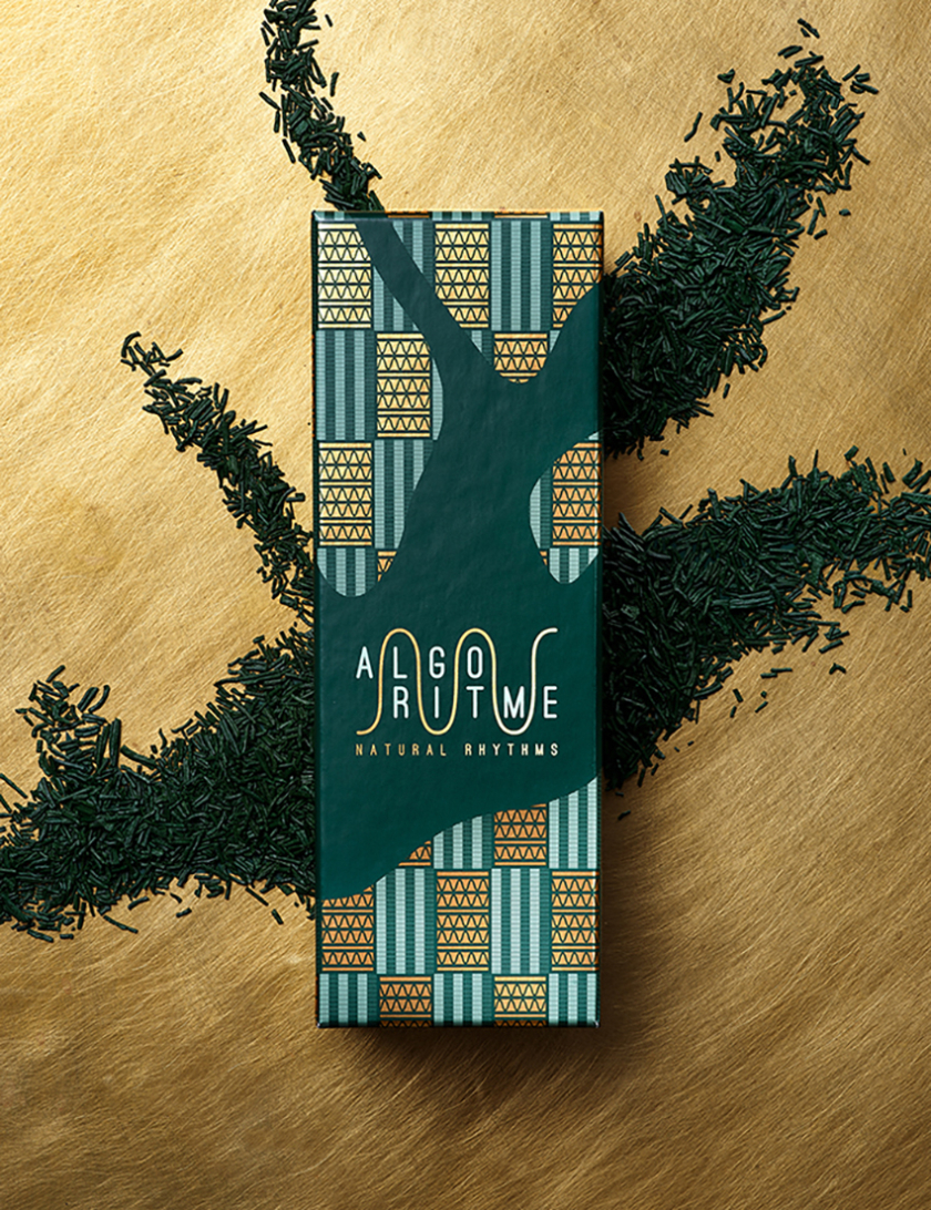 Algoritme螺旋藻補充劑包裝設(shè)計“波浪圖案”