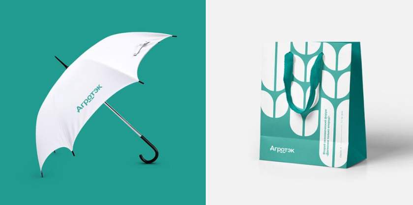 Agrotech農業科技公司品牌形象設計與“禾苗葉子”vi輔助圖形設計