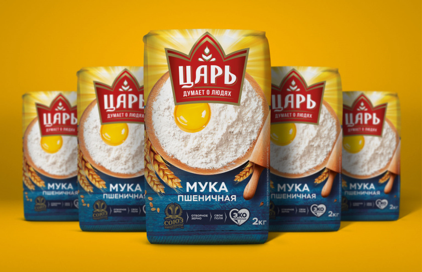 俄羅斯Tsar沙皇谷物麥片食品紙盒包裝設計logo設計“日出皇冠”元素