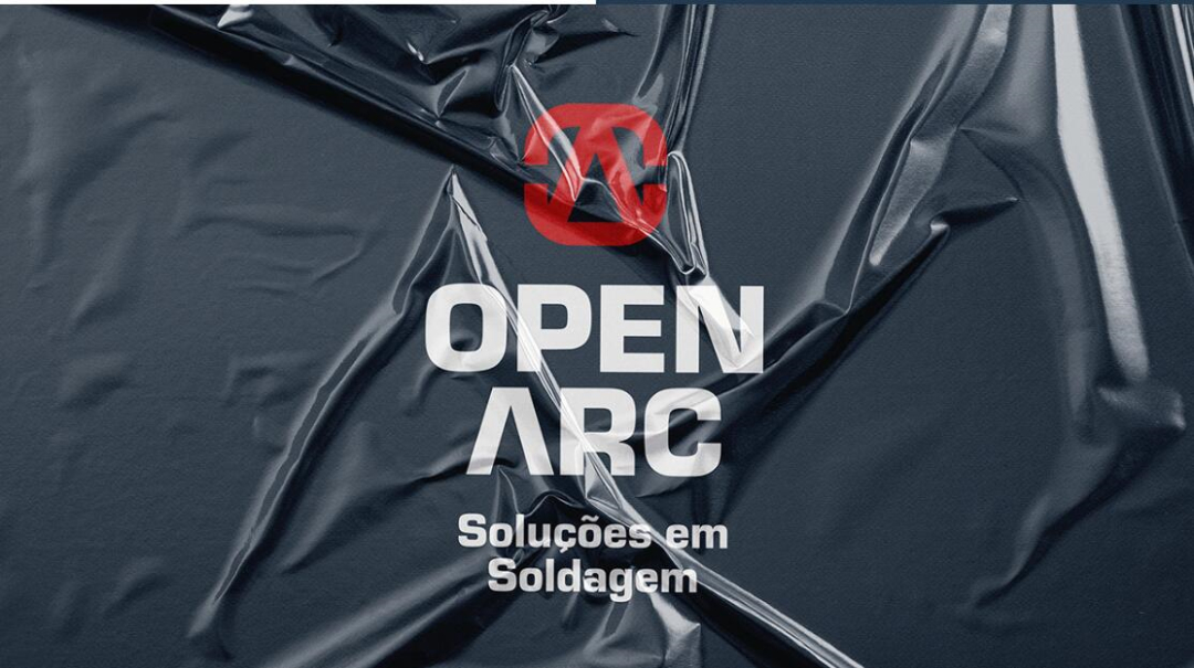 Open Arc 焊接解決方案公司企業視覺形象識別設計，字母O+A電弧打開圖形