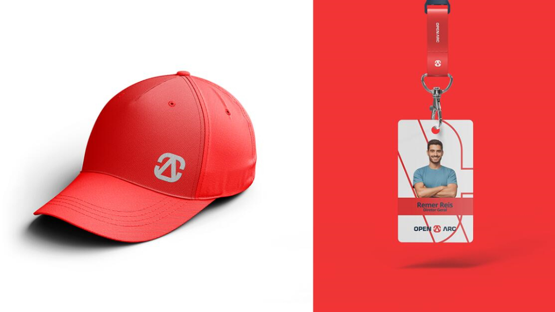 Open Arc 焊接解決方案公司企業視覺形象識別設計，字母O+A電弧打開圖形