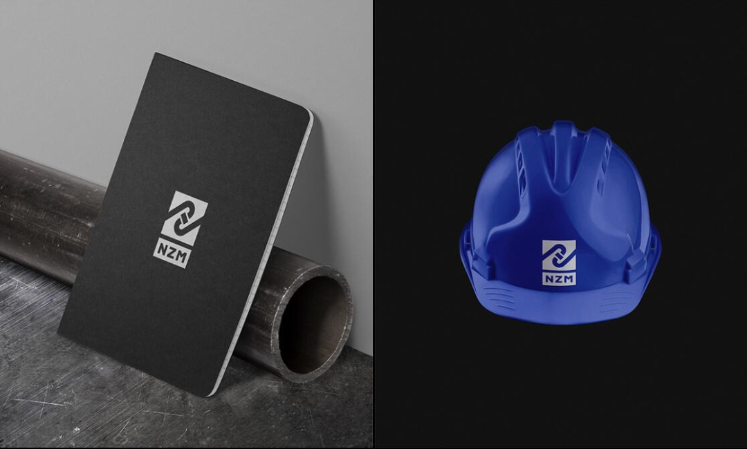 NZM 建筑公司企業形象視覺識別設計-超酷的工業風格logo設計vi設計