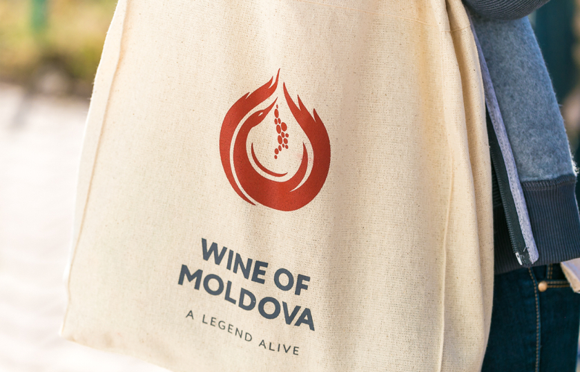 摩爾多瓦釀酒師協會logo設計“地圖+酒滴+葡萄+白鸛展翅+火”