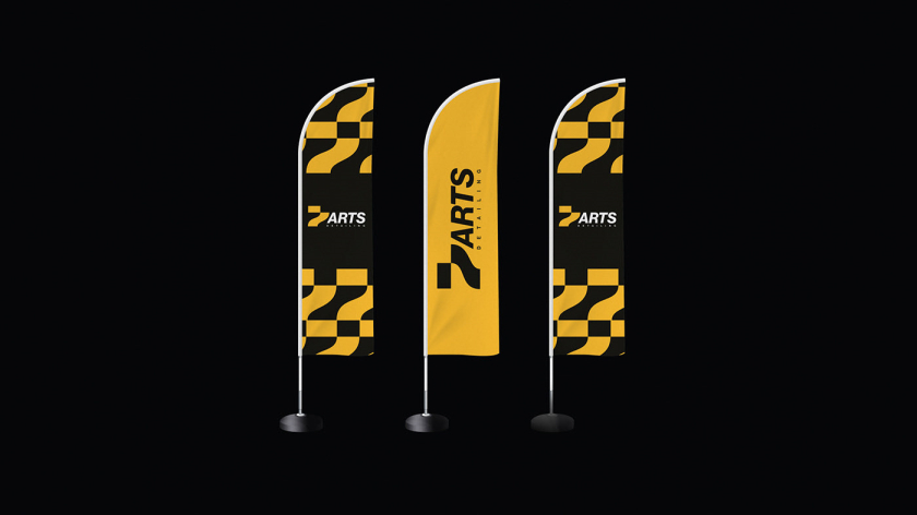 7 Arts 潤滑油品牌vi形象全案設計“黃色立體金屬”效果