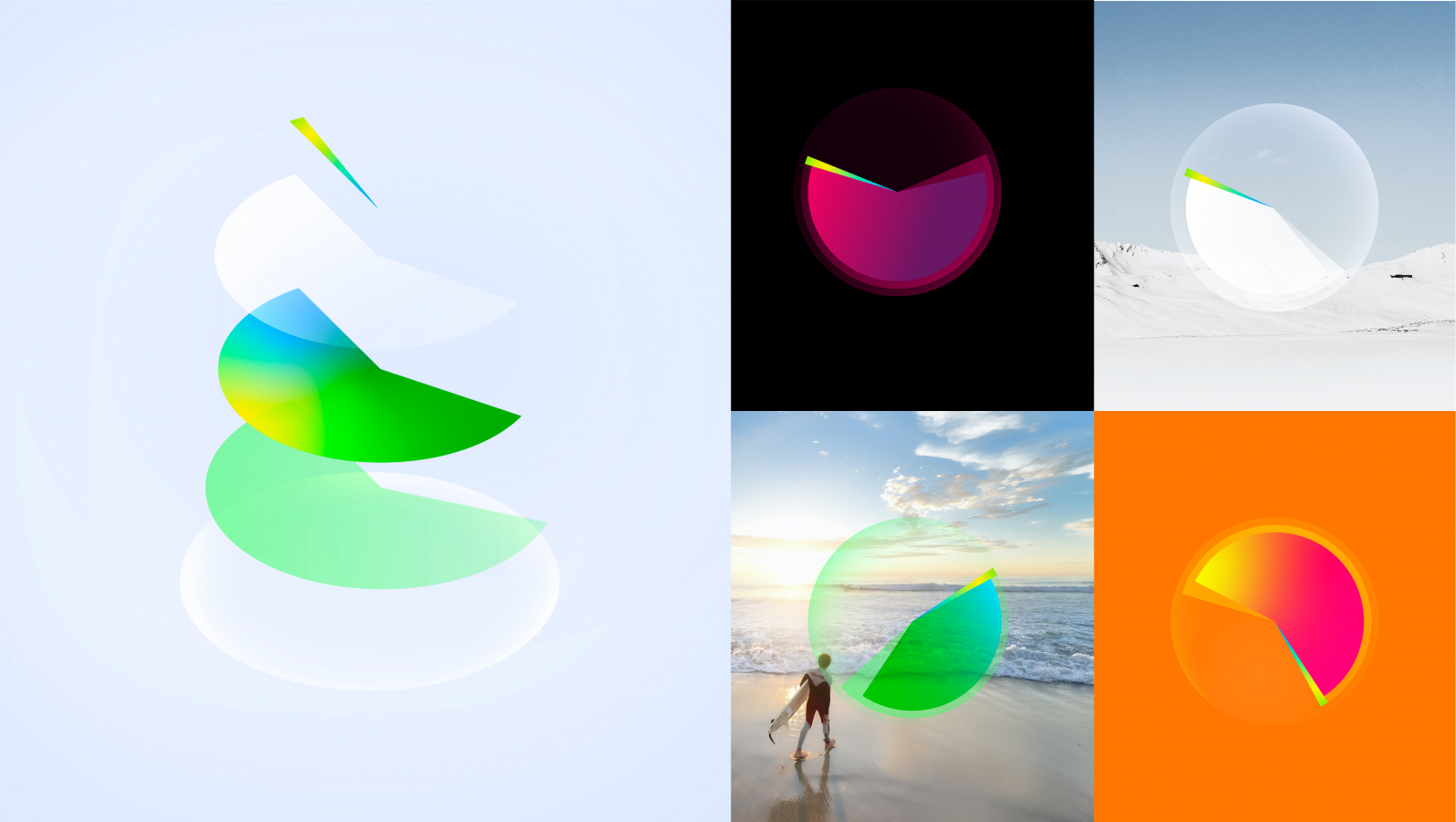 Сбер 金融銀行品牌重塑視覺形象vi設計系統-雷達輔助圖形設計