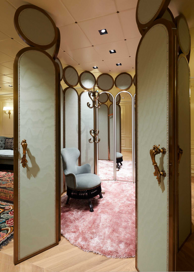 Gucci 韓國旗艦店店鋪空間設計，韓國傳統圖案與充滿活力的燈光組合