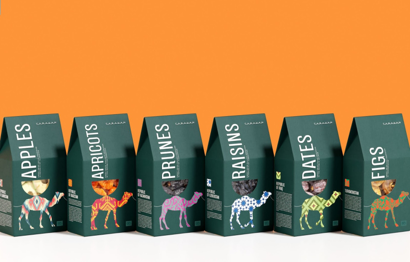  Caravan 堅果和干果品牌包裝設計“駱駝”主視覺形象