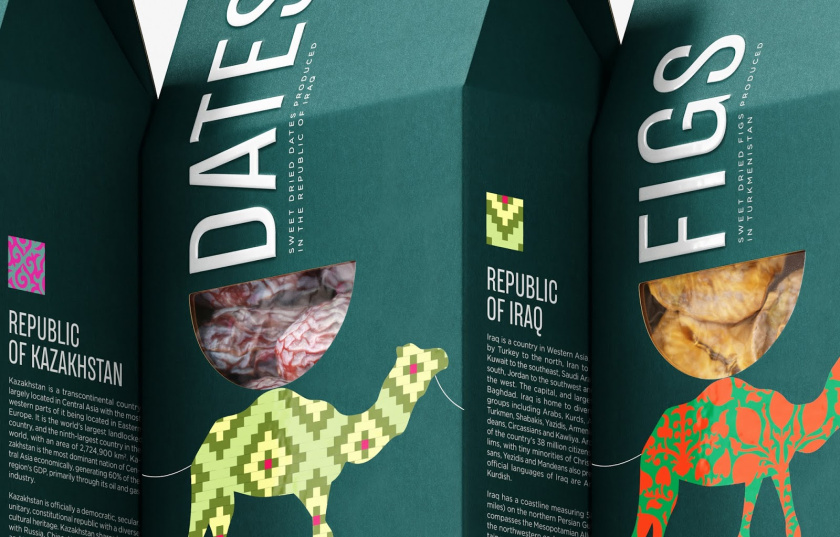  Caravan 堅果和干果品牌包裝設計“駱駝”主視覺形象