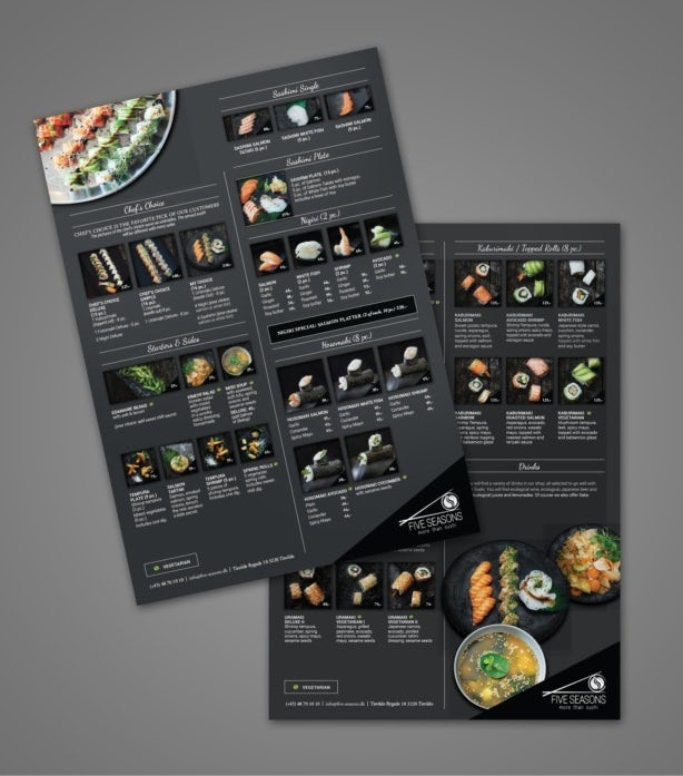 壽司菜單設計