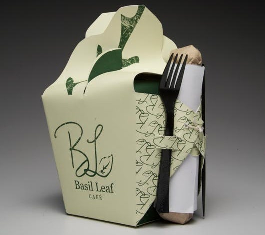 帶存放餐具功能的外賣餐飲食品包裝設計