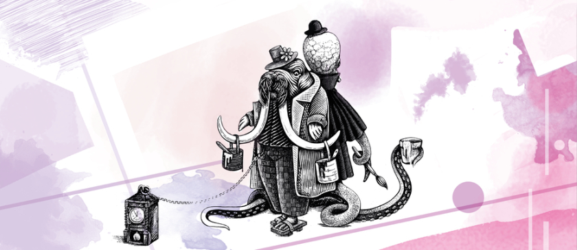 圖：海象和章魚的角色吉祥物設計