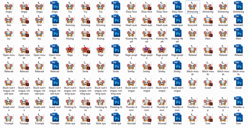 頭骨表情符號設(shè)計(jì)文件