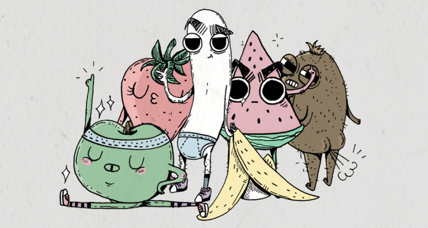 大水果表情符號設(shè)計(jì)插圖