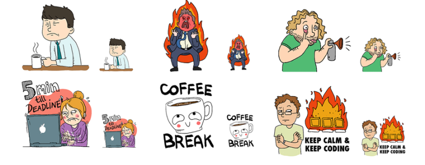 設(shè)計(jì)聊天個(gè)性表情包（卡通吉祥物表情符號）-各種表情貼紙?jiān)O(shè)計(jì)