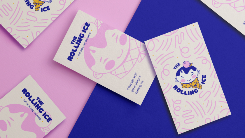 The Rolling Ice 流動車冰淇淋品牌logo設計vi設計“泰國男孩”圖形