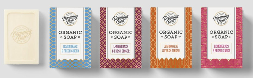 圖：彩色圖案肥皂包裝設計