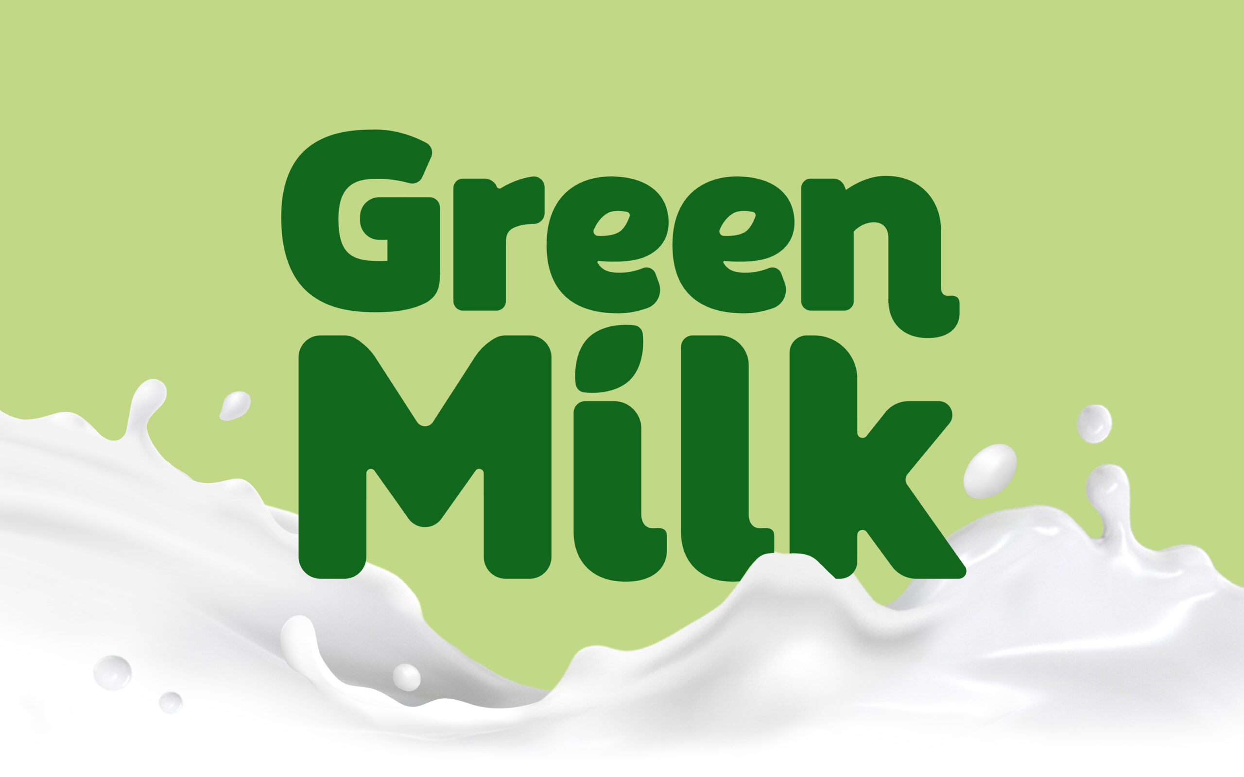 GREEN MILK 綠色牛奶品牌文字logo設(shè)計
