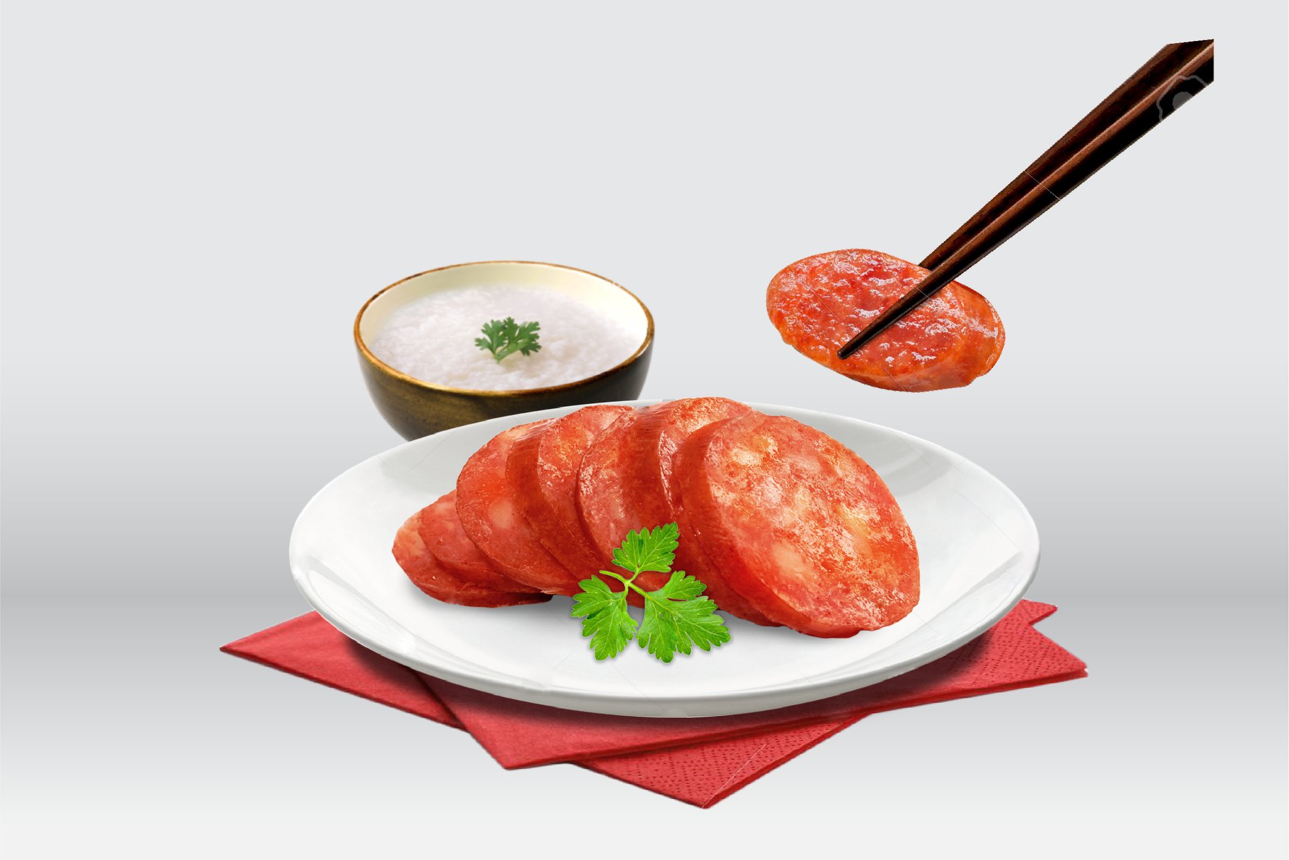 Sri Charoen 魚肉香腸包裝設計，魚在砧板上的創意