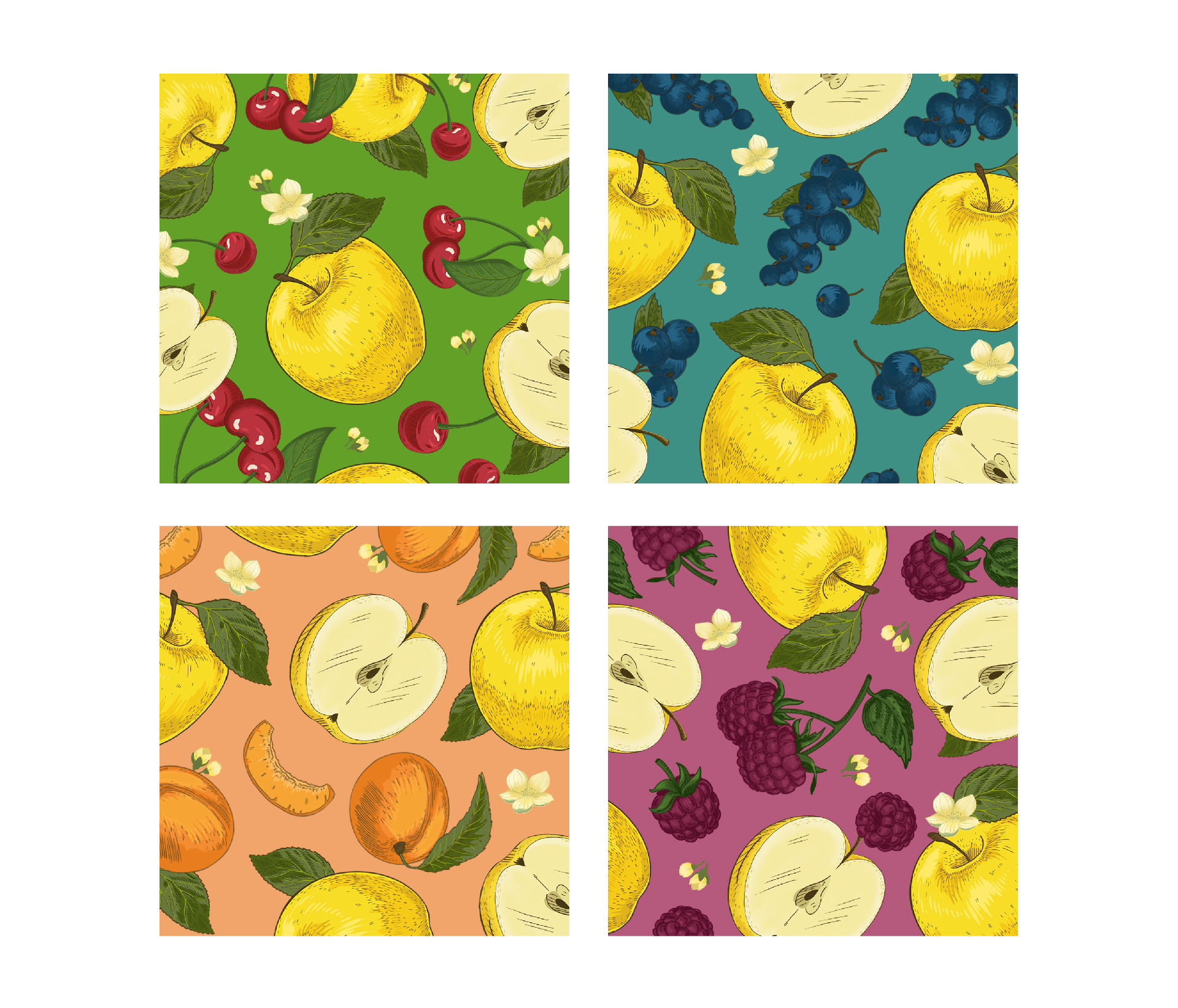 Belevsky水果糖果餅干包裝設(shè)計(jì)，多樣化配色與充滿食欲的水果插畫(huà)