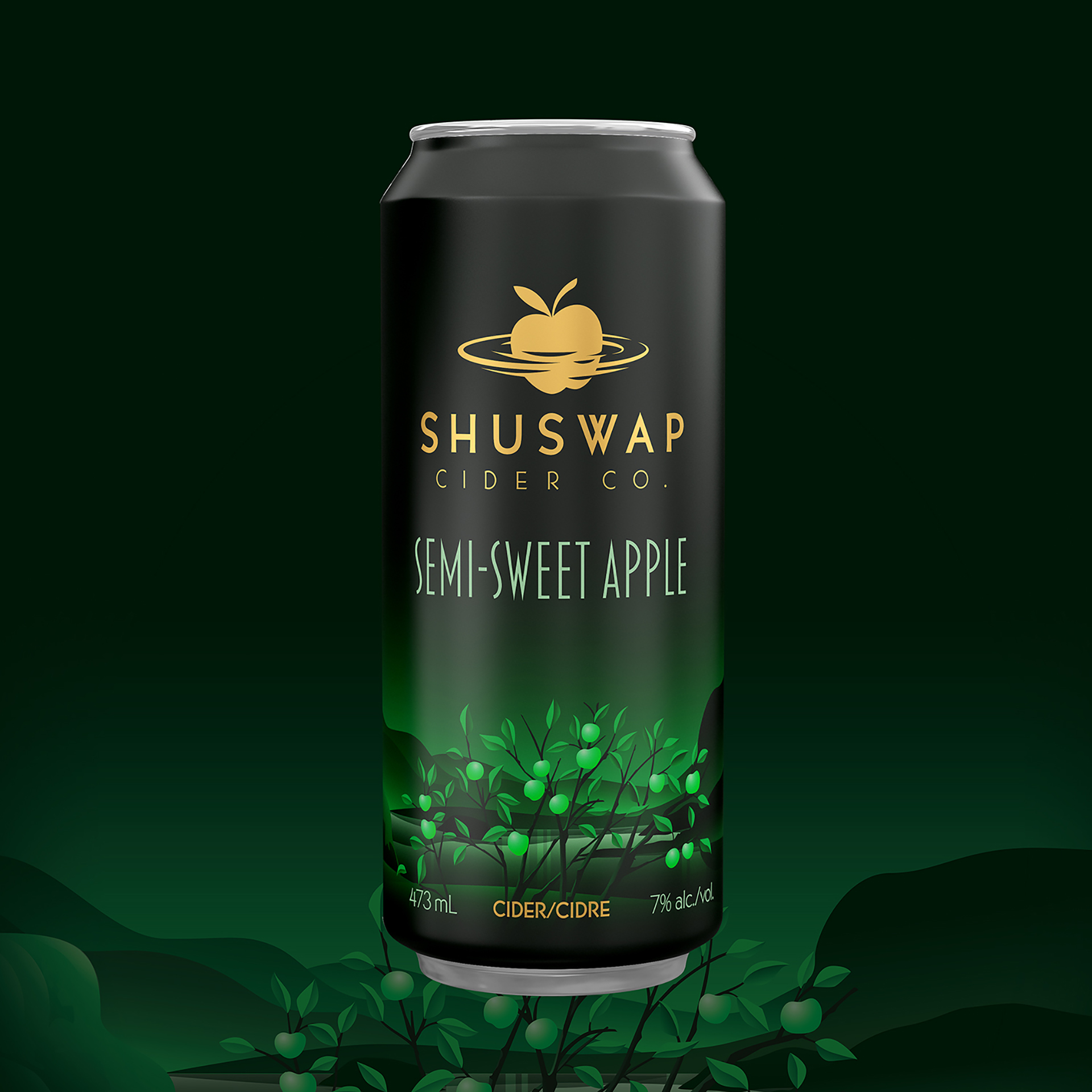 Shuswap 蘋果酒包裝設(shè)計(jì)“復(fù)古夢幻插畫”