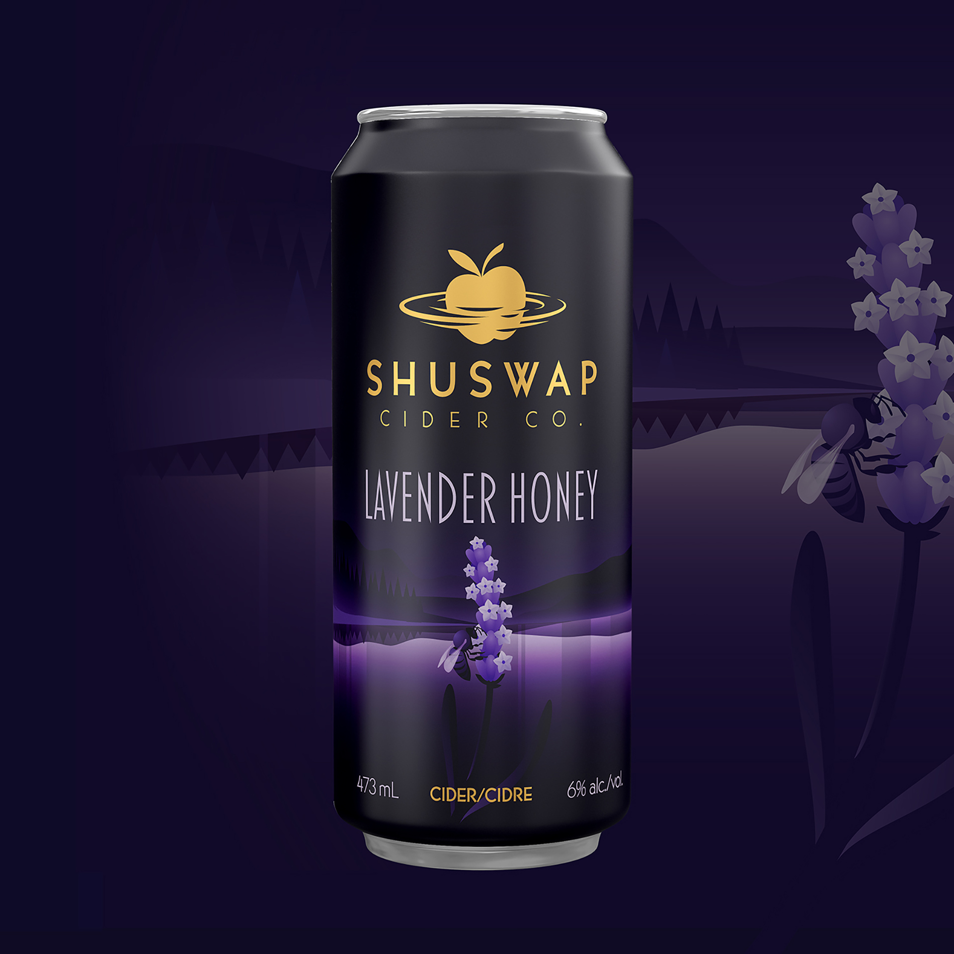 Shuswap 蘋果酒包裝設(shè)計(jì)“復(fù)古夢幻插畫”