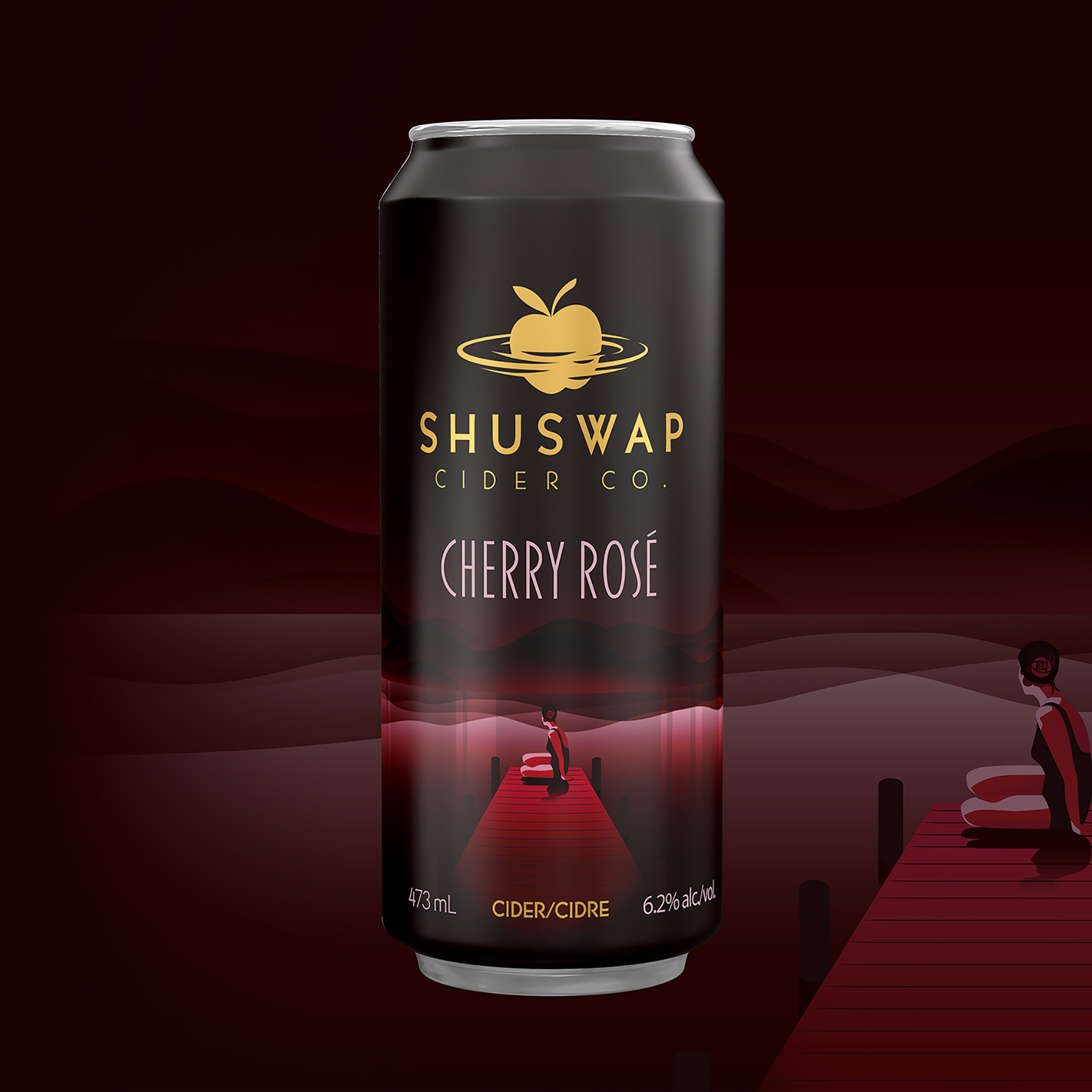 Shuswap 蘋果酒包裝設(shè)計(jì)“復(fù)古夢幻插畫”