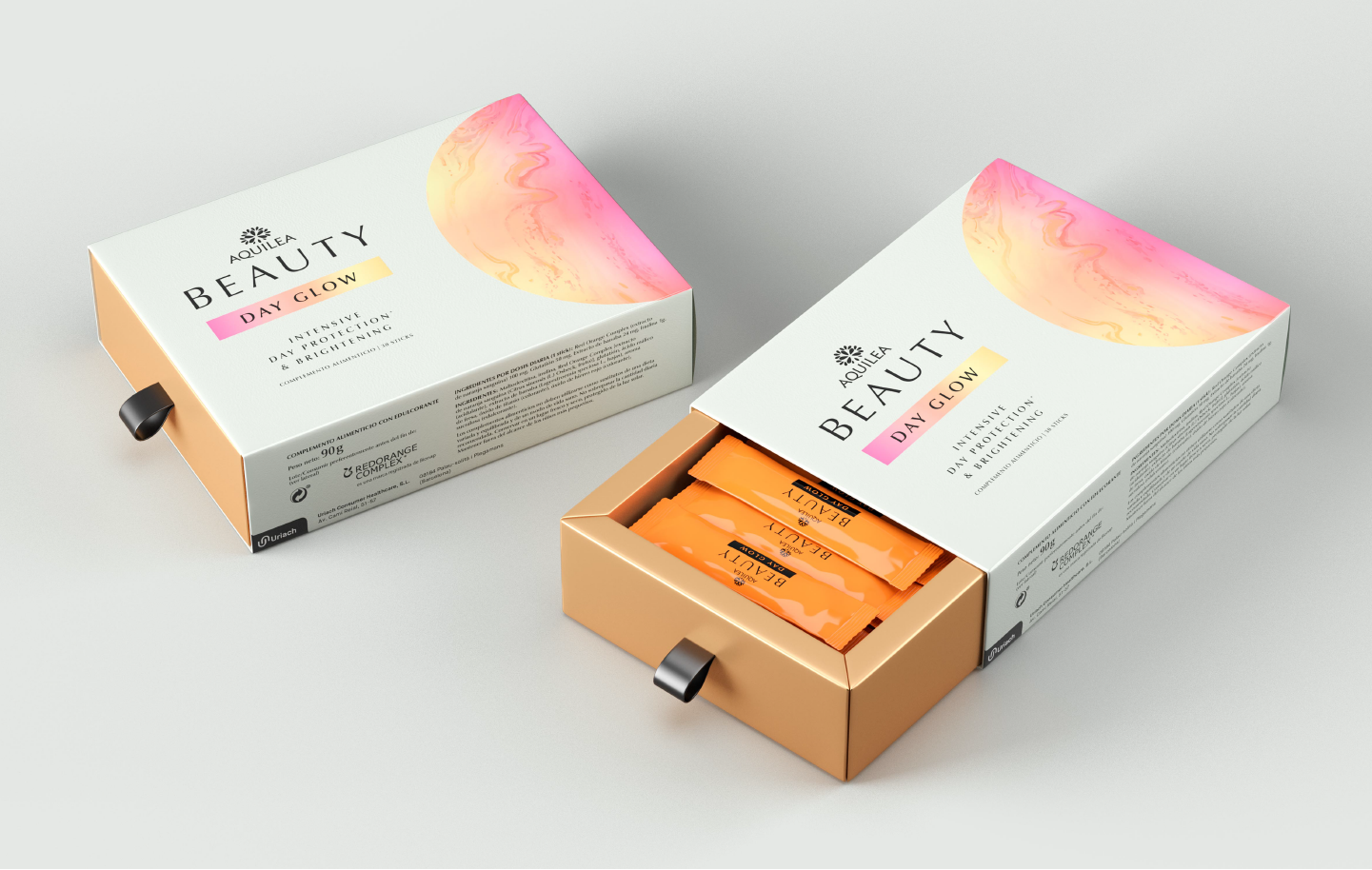 AQUILEA貴婦逆齡飲日夜沖飲套裝營養美容產品包裝設計