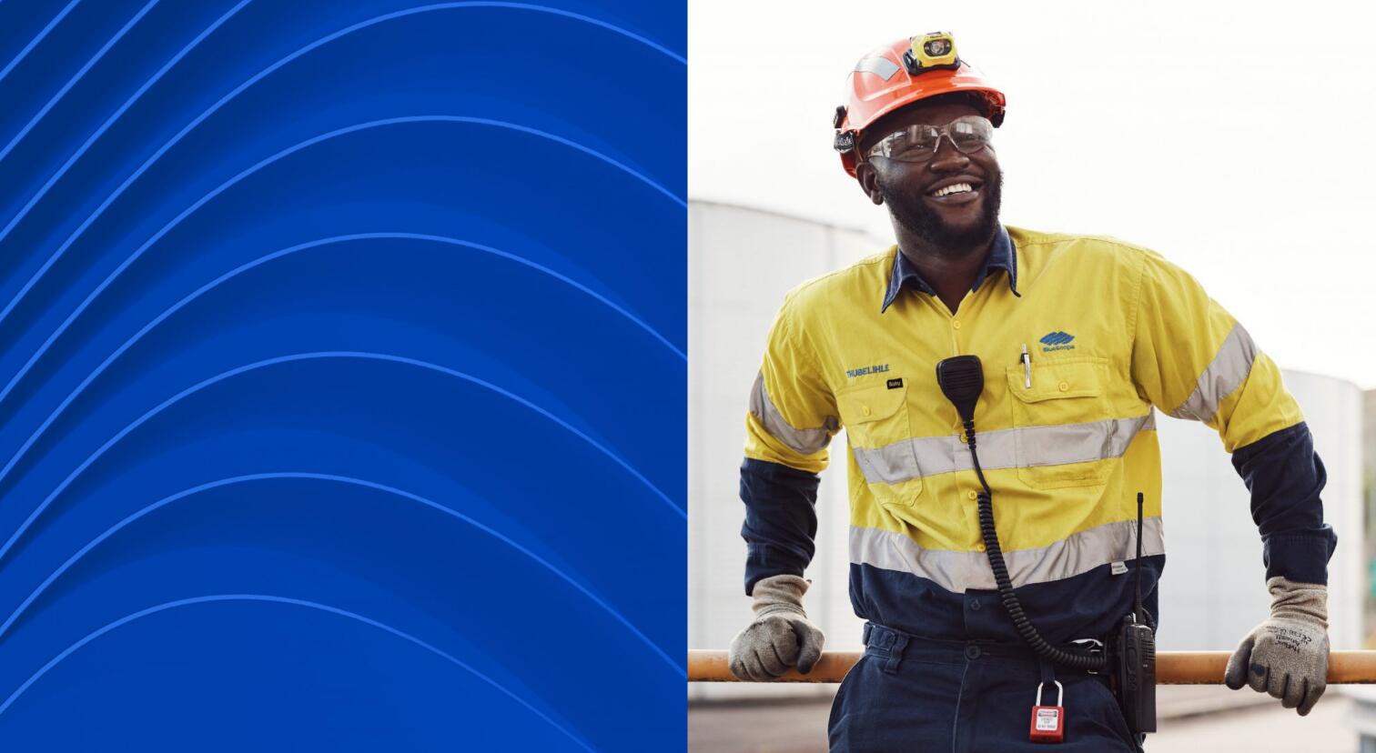 BlueScope油漆涂層鋼鐵產品制造商品牌形象企業vi設計“藍色動態彎曲”輔助圖形