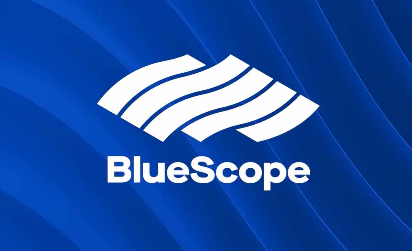 BlueScope油漆涂層鋼鐵產品制造商品牌形象企業vi設計“藍色動態彎曲”輔助圖形