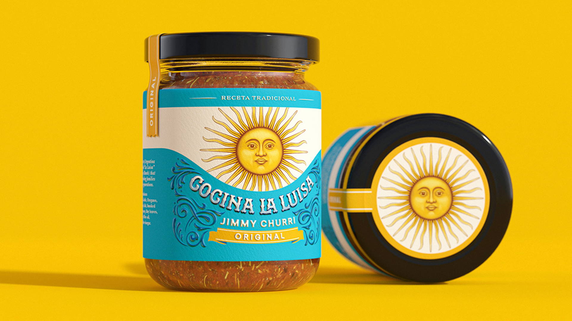 Cocina La Luisa 辣醬包裝設(shè)計(jì)“太陽(yáng)公公”圖案