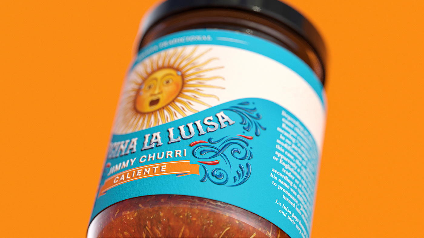 Cocina La Luisa 辣醬包裝設(shè)計(jì)“太陽(yáng)公公”圖案