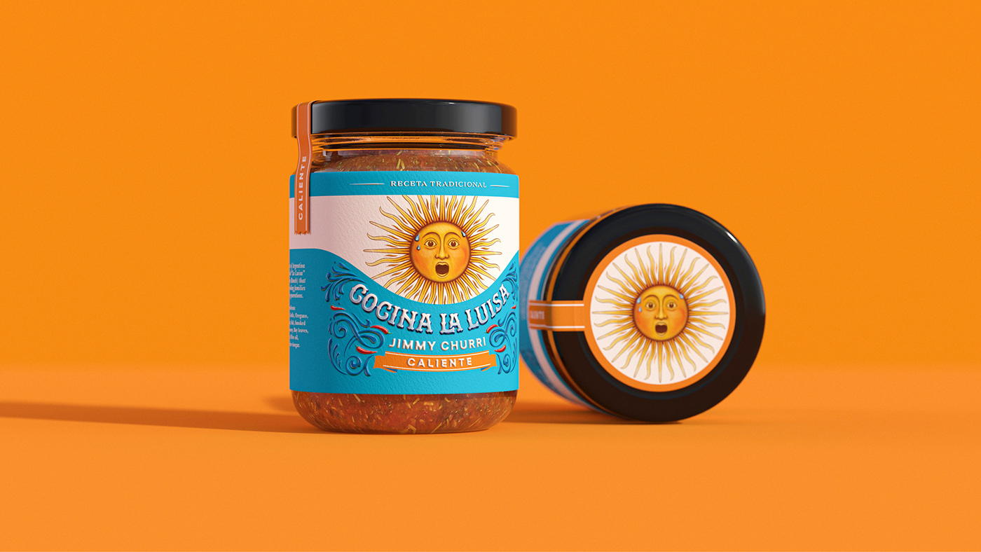 Cocina La Luisa 辣醬包裝設(shè)計(jì)“太陽(yáng)公公”圖案