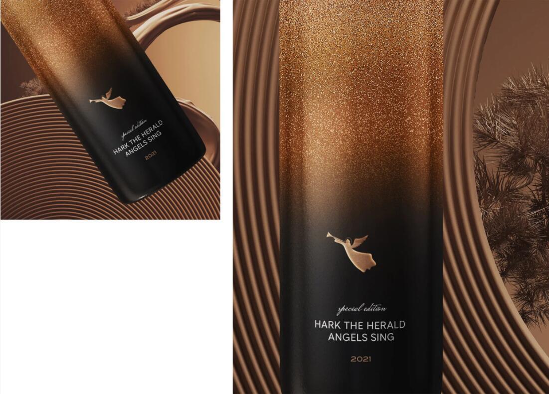 Nero Atelier葡萄酒包裝設計，優(yōu)雅與奢華的天使與星星圖案