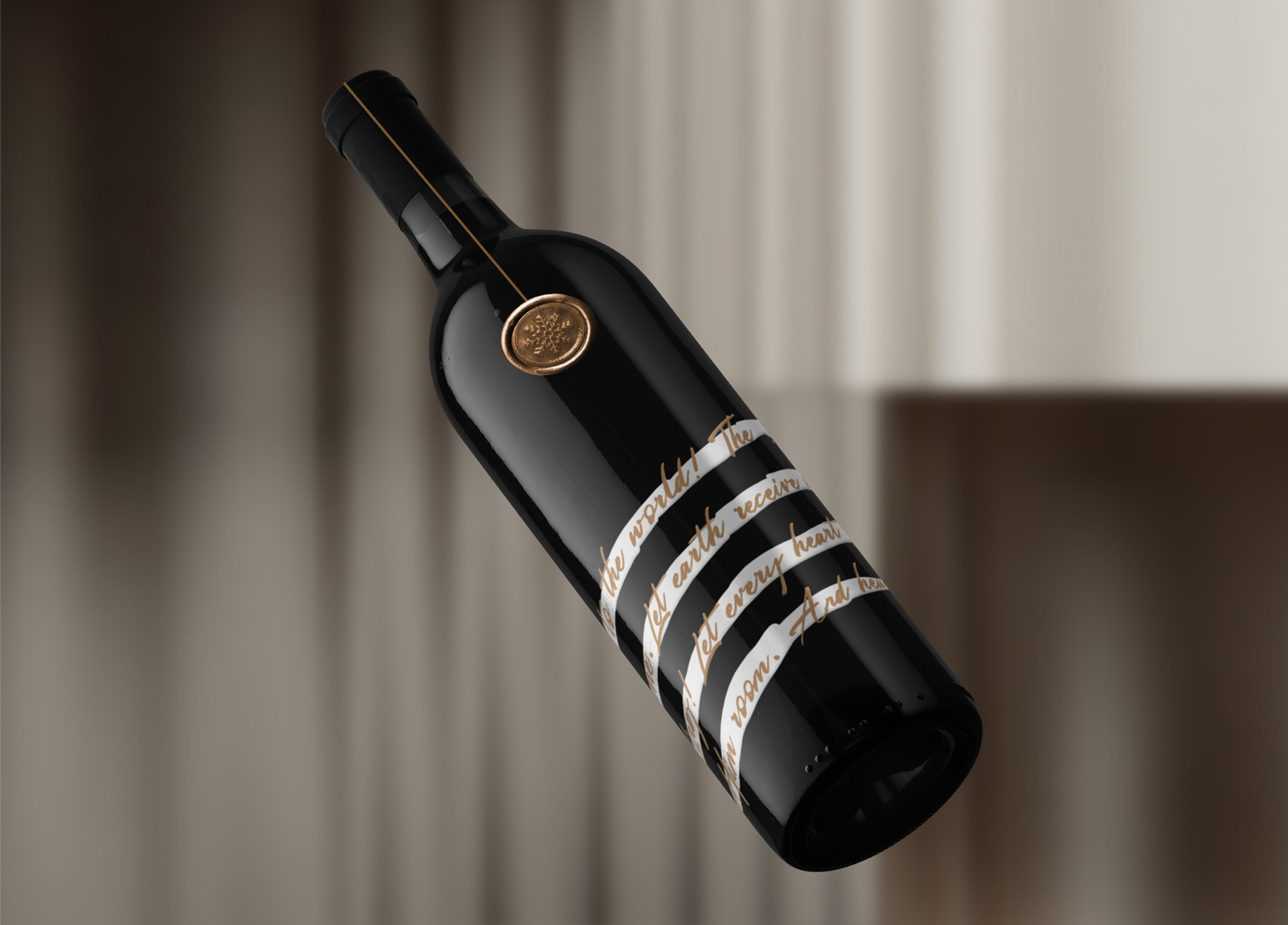 Nero Atelier葡萄酒包裝設計，優(yōu)雅與奢華的天使與星星圖案