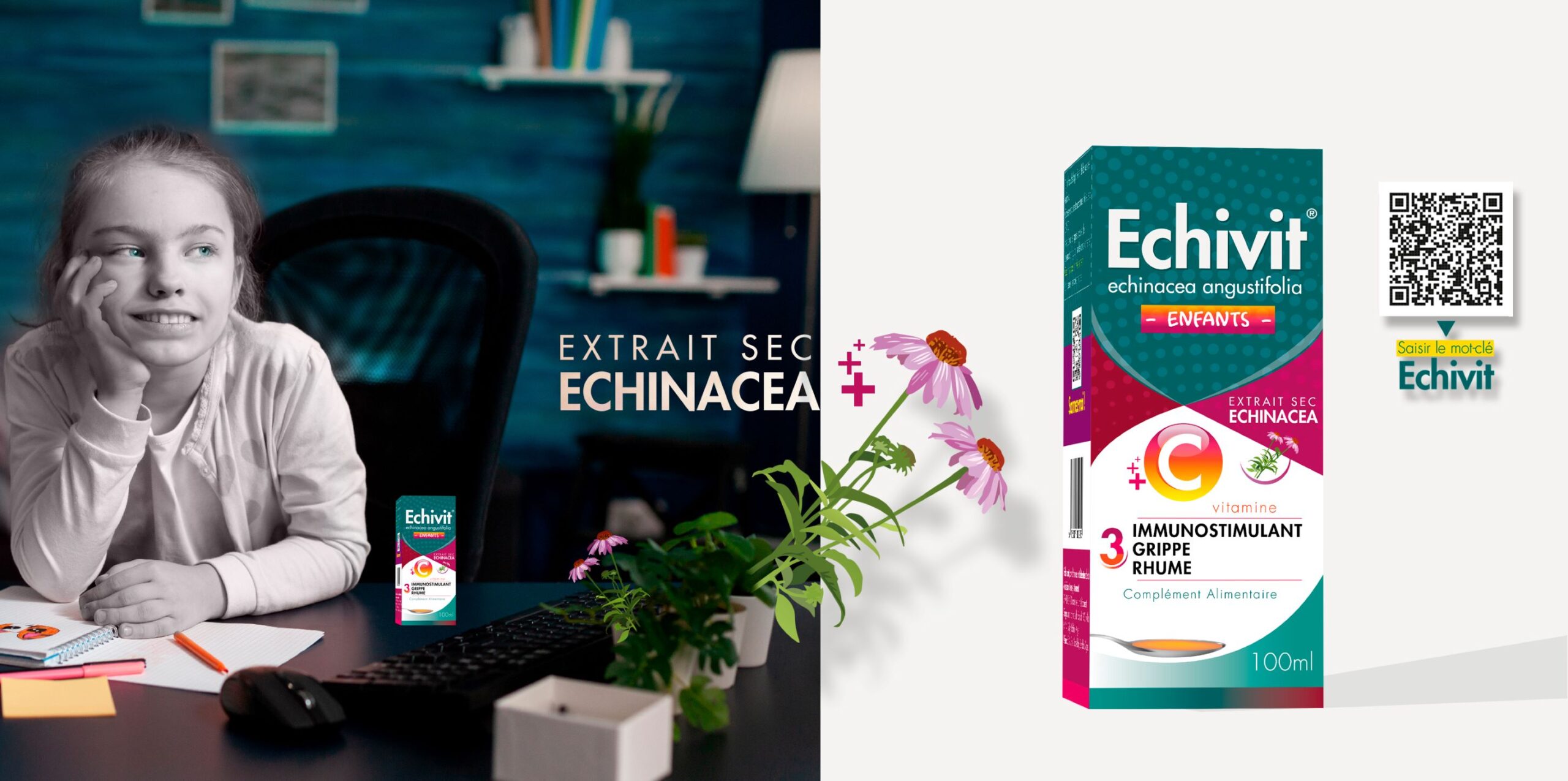 Ecivit OTC藥品包裝設計，突出品牌與交叉色塊版式