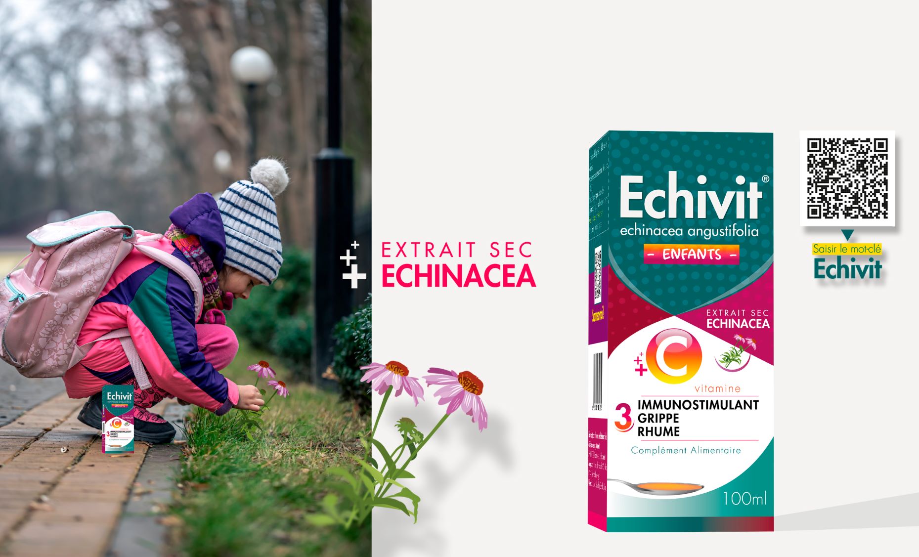 Ecivit OTC藥品包裝設計，突出品牌與交叉色塊版式