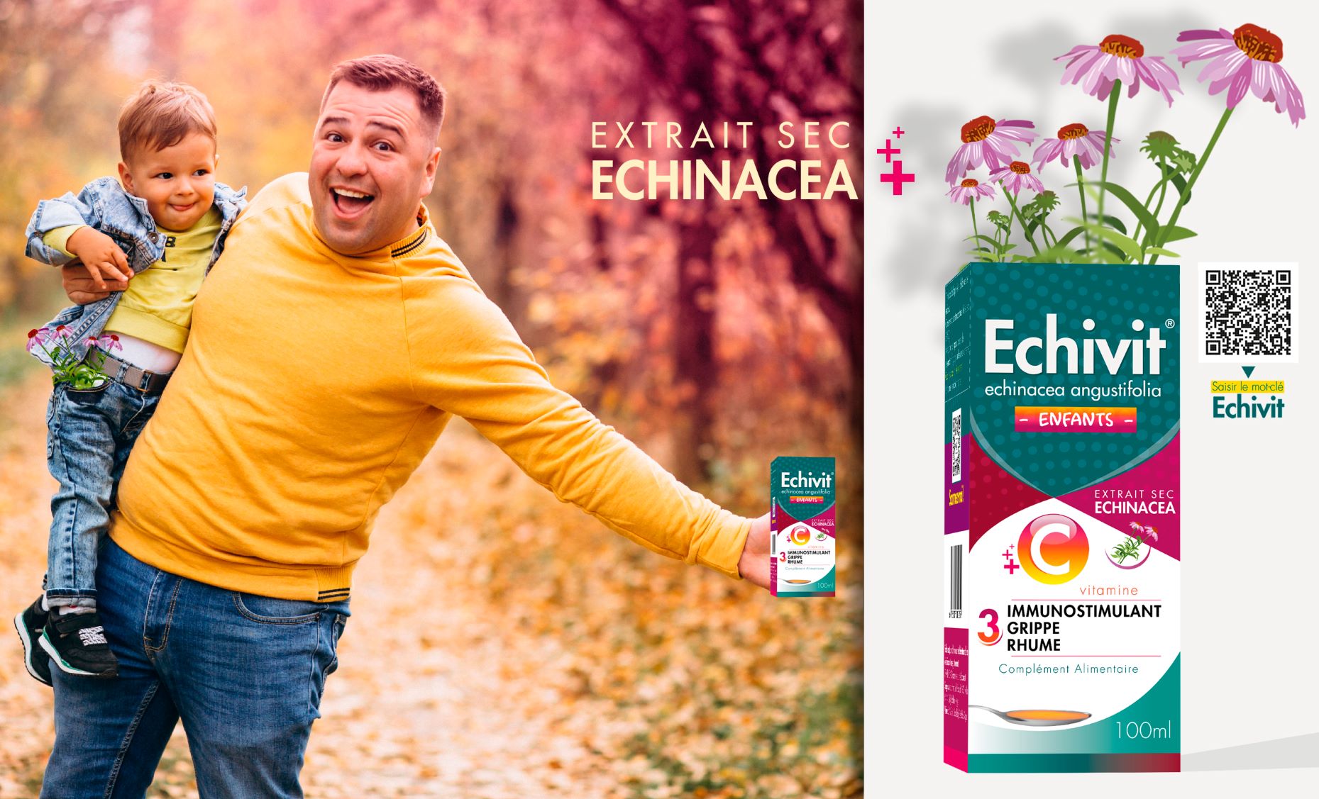 Ecivit OTC藥品包裝設計，突出品牌與交叉色塊版式